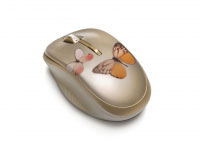 Ratn ptico inalmbrico HP de 2,4G que incluye el diseo para Amantes de las mariposas de Vivienne Tam (WJ161AA#ABB)